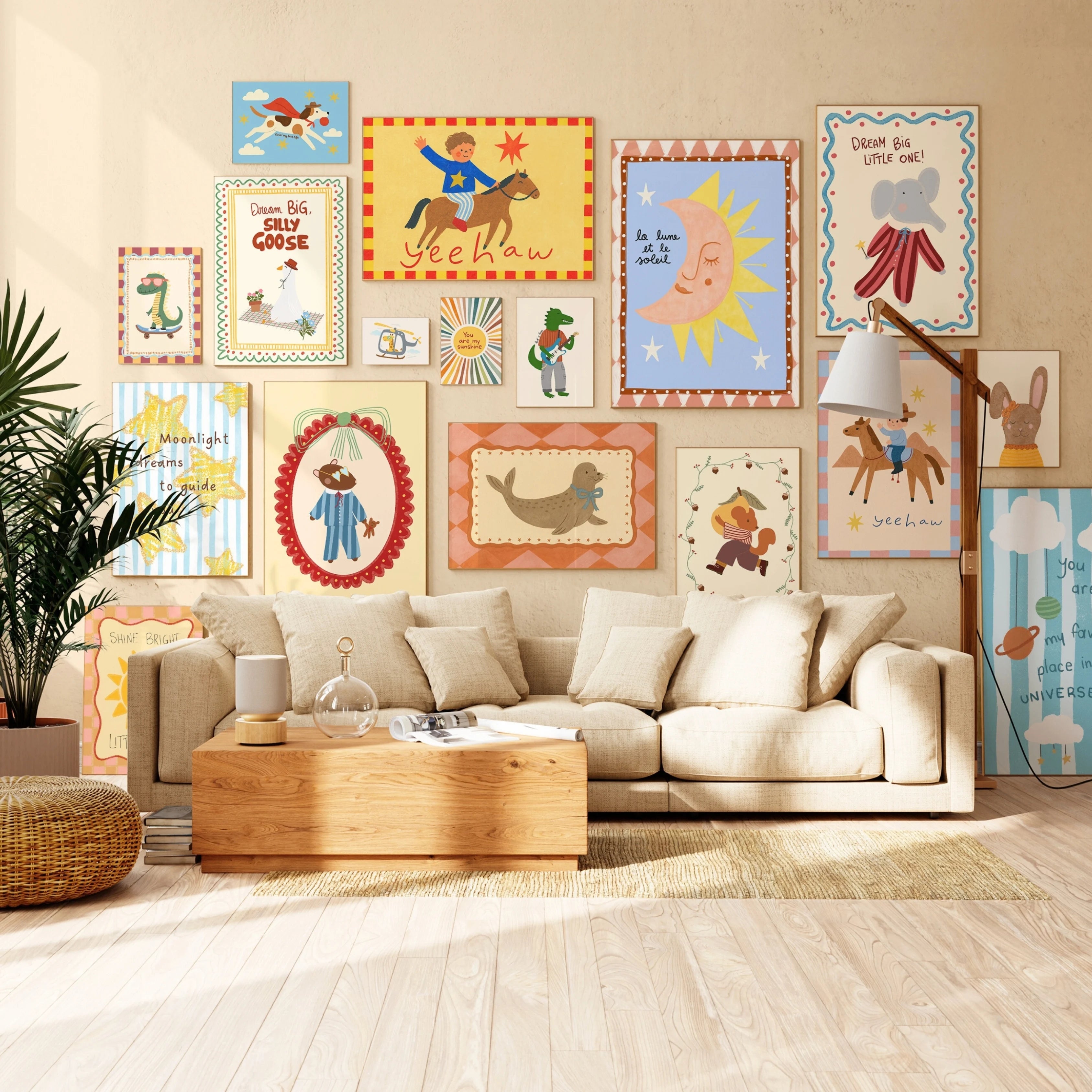 Decorazioni per la cameretta dei bambini fatte a mano, oltre 120 stampe