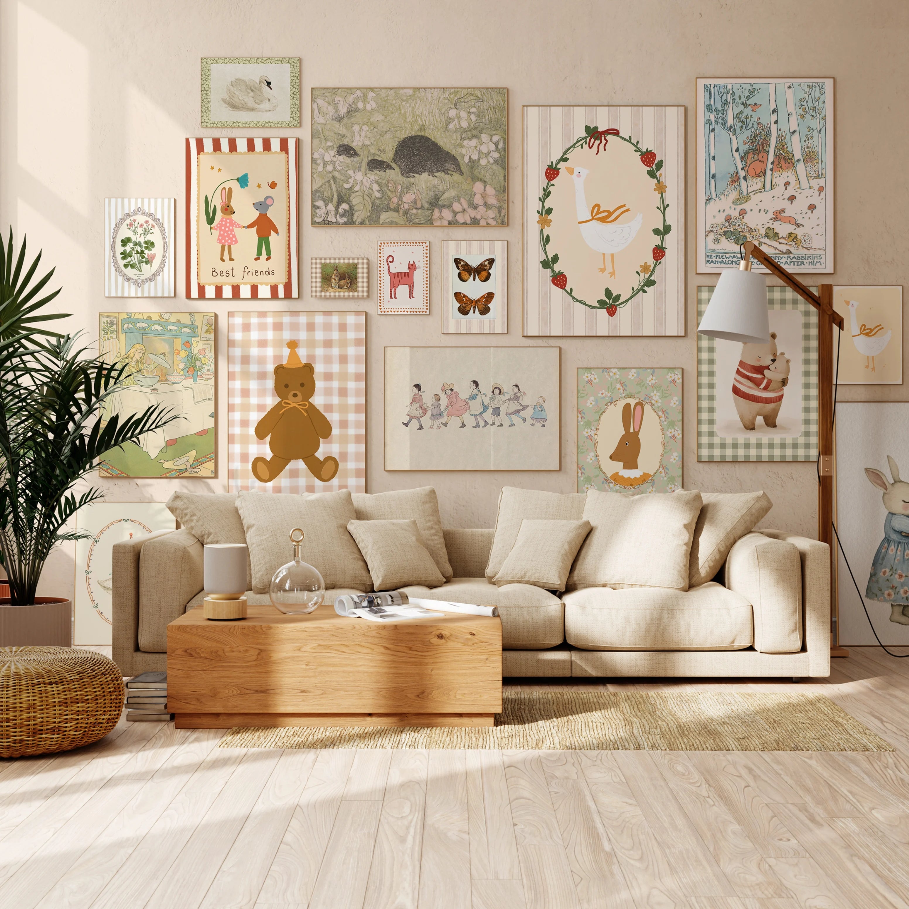 Asilo nido vintage fatto a mano, oltre 140 stampe