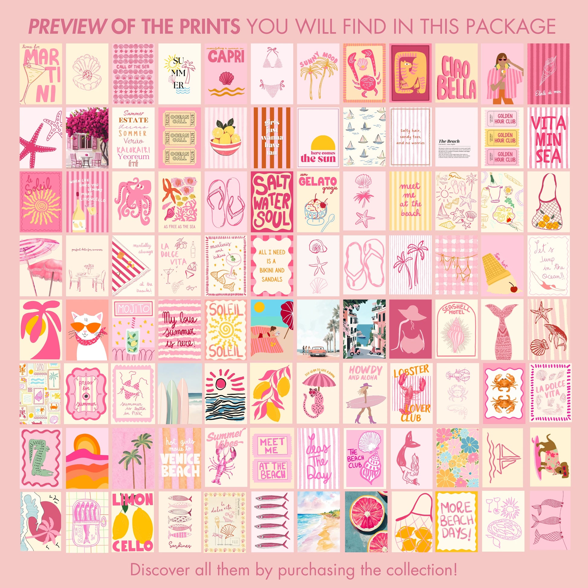 Collezione estiva fatta a mano, oltre 560 stampe