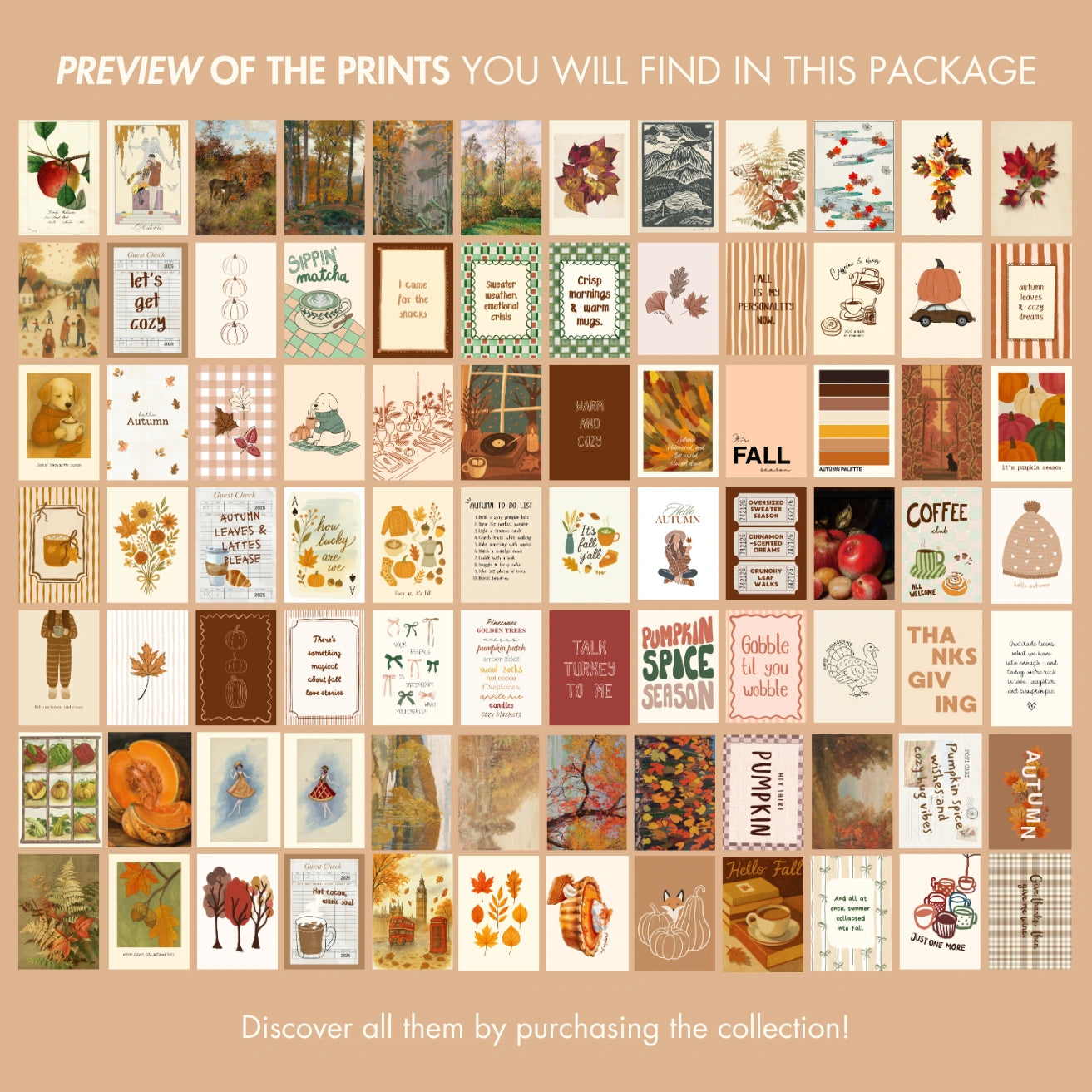 Decorazioni autunnali fatte a mano, oltre 100 stampe